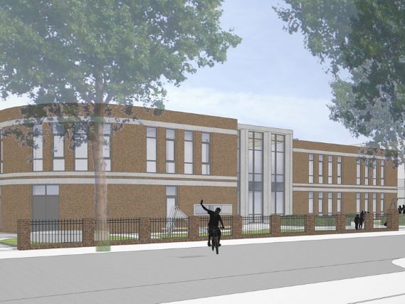 Nieuwbouw brede school Nijmegen vooraanzicht